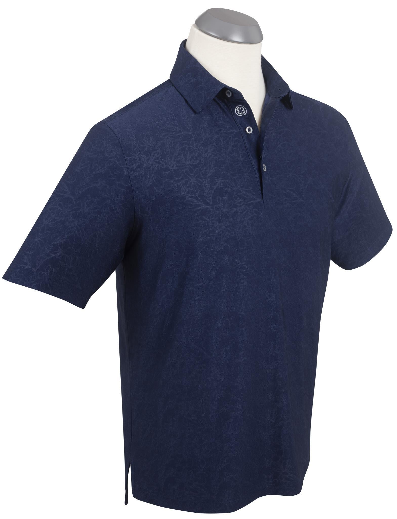 Performance Magnolia JacQuard Polo Summer Navy