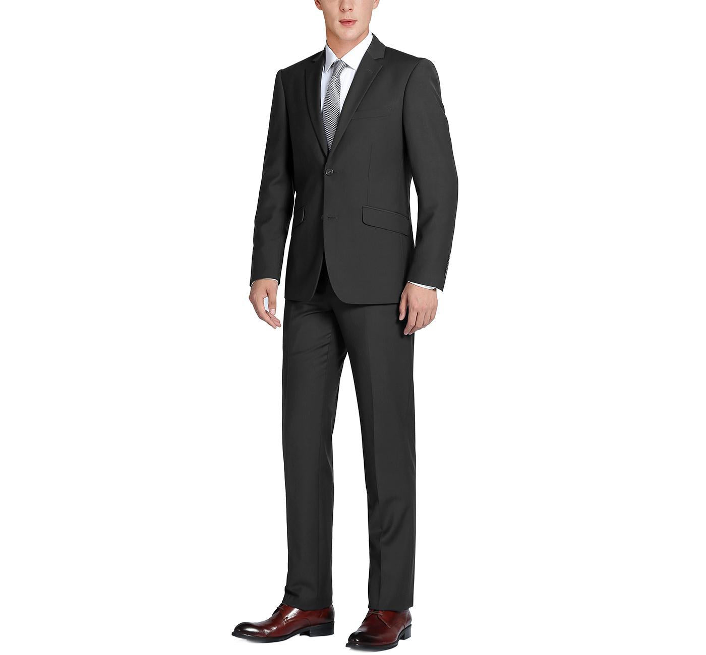 JL Black Suit Notch Classic Fit Extra Long