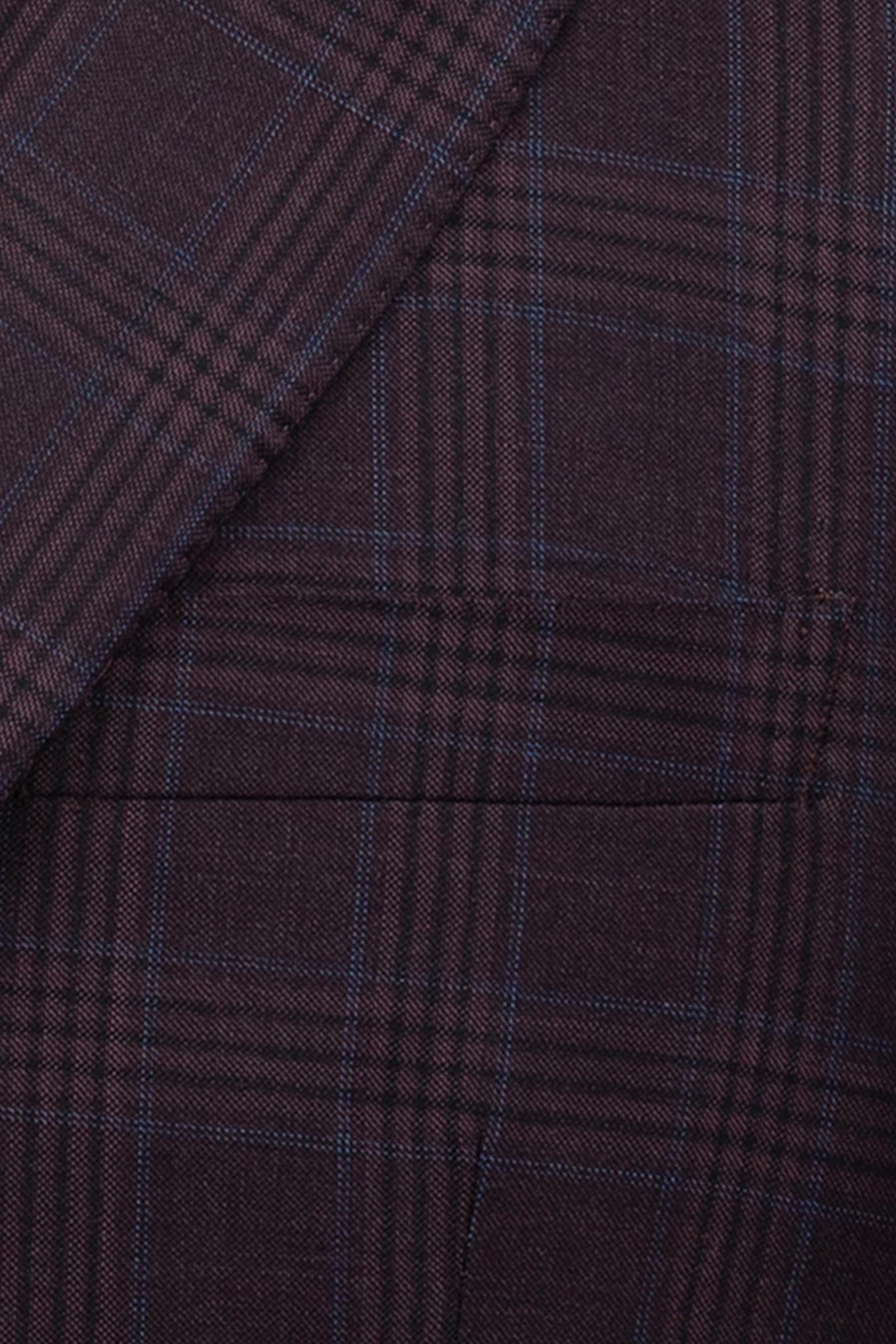 Cranberry Windowpane Sport Coat Modern Fit Super 130's