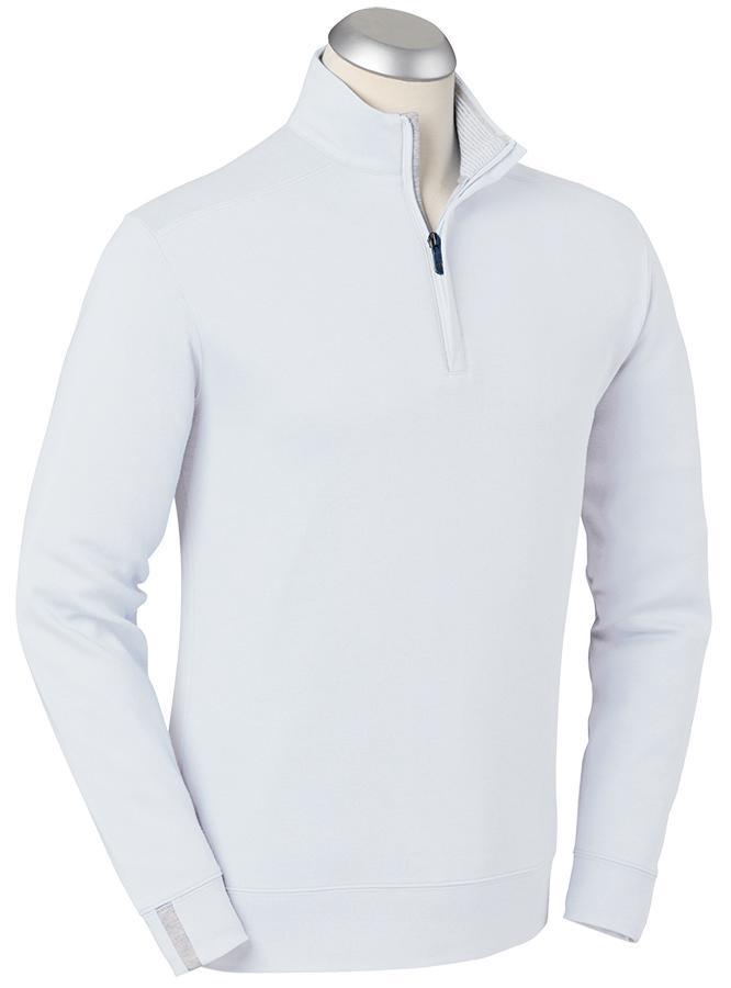 Signature Leaderboard Pima Cotton Quarter-Zip Pullover White