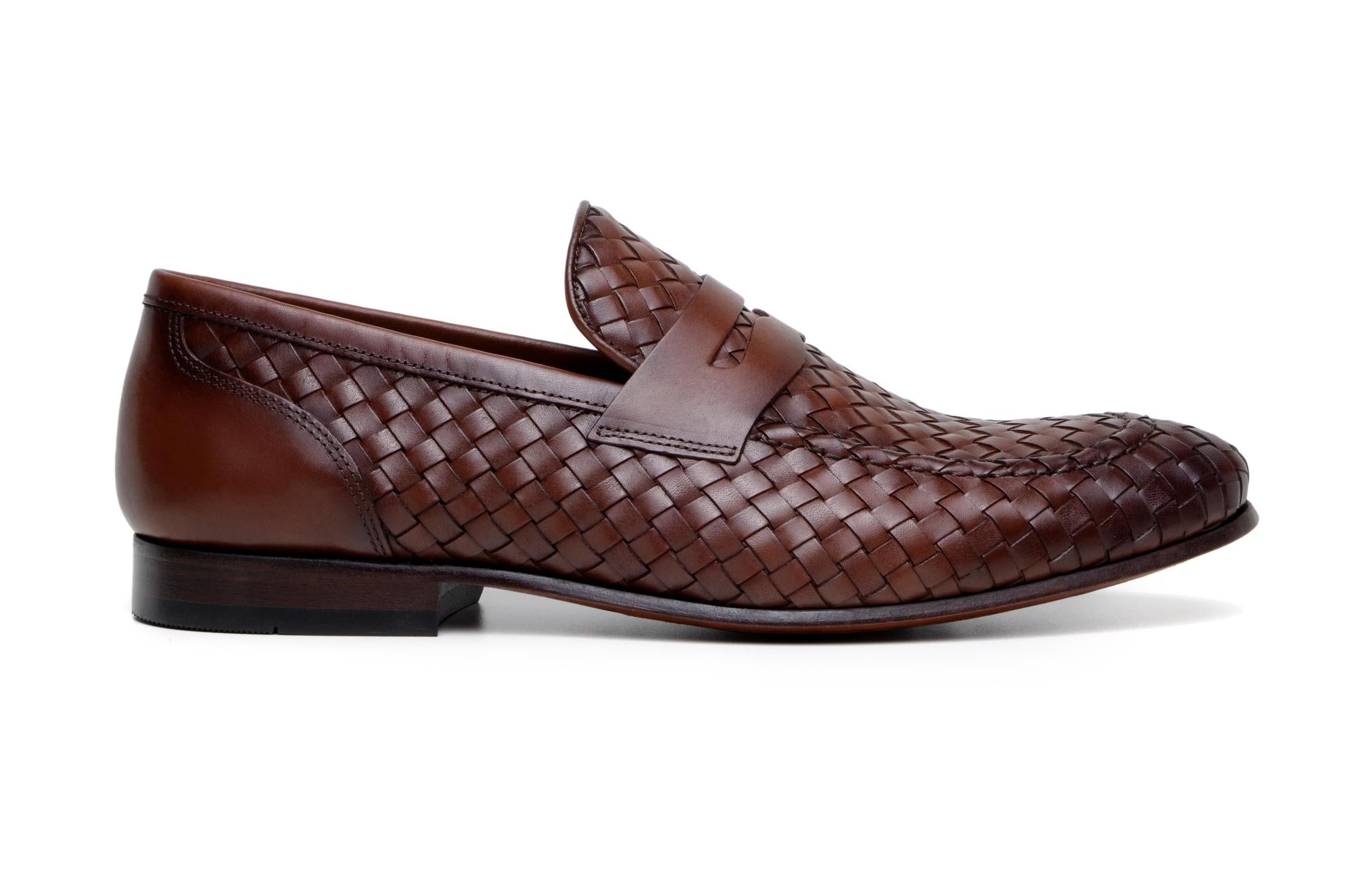 Luca Woven Calf Ant. Tan