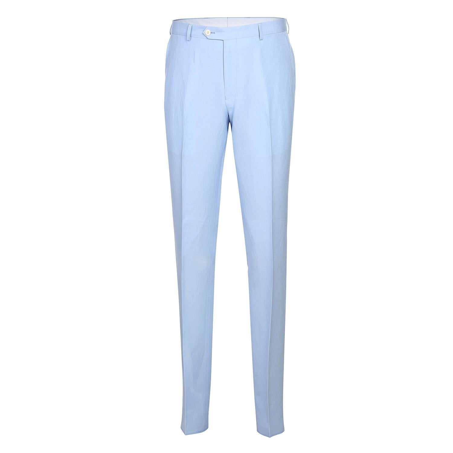 JL Blue Linen Suit Slim Fit