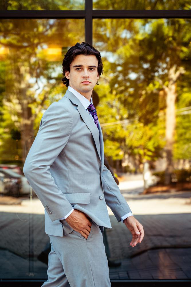 Light Gray Slim Fit Suit Wool & Cashmere
