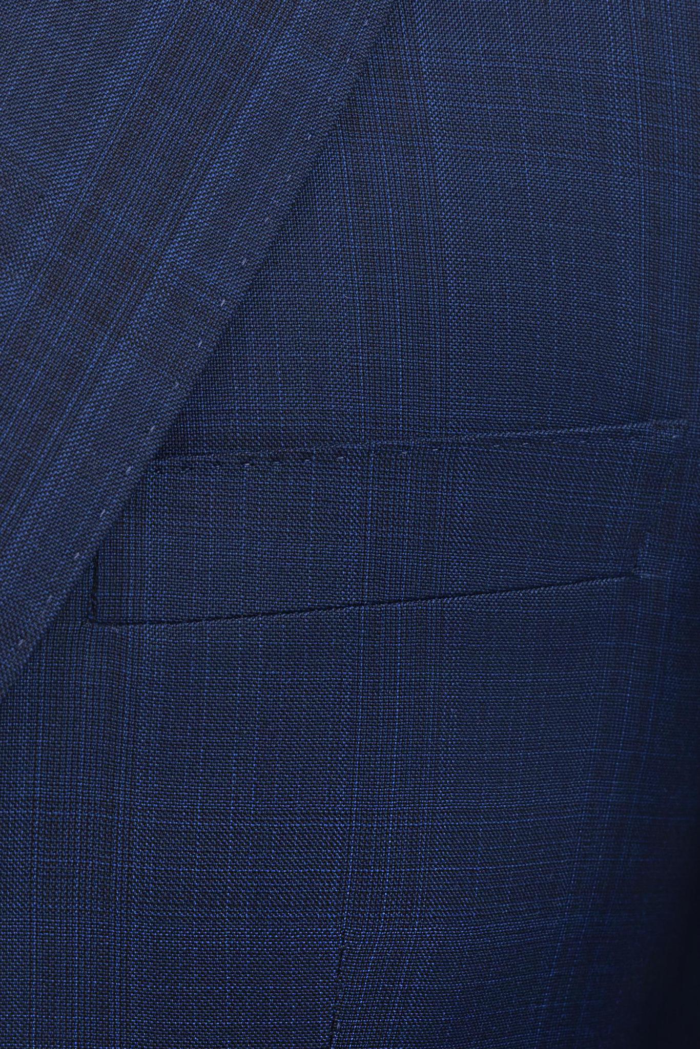 Navy Plaid Suit Slim Fit Super 130's