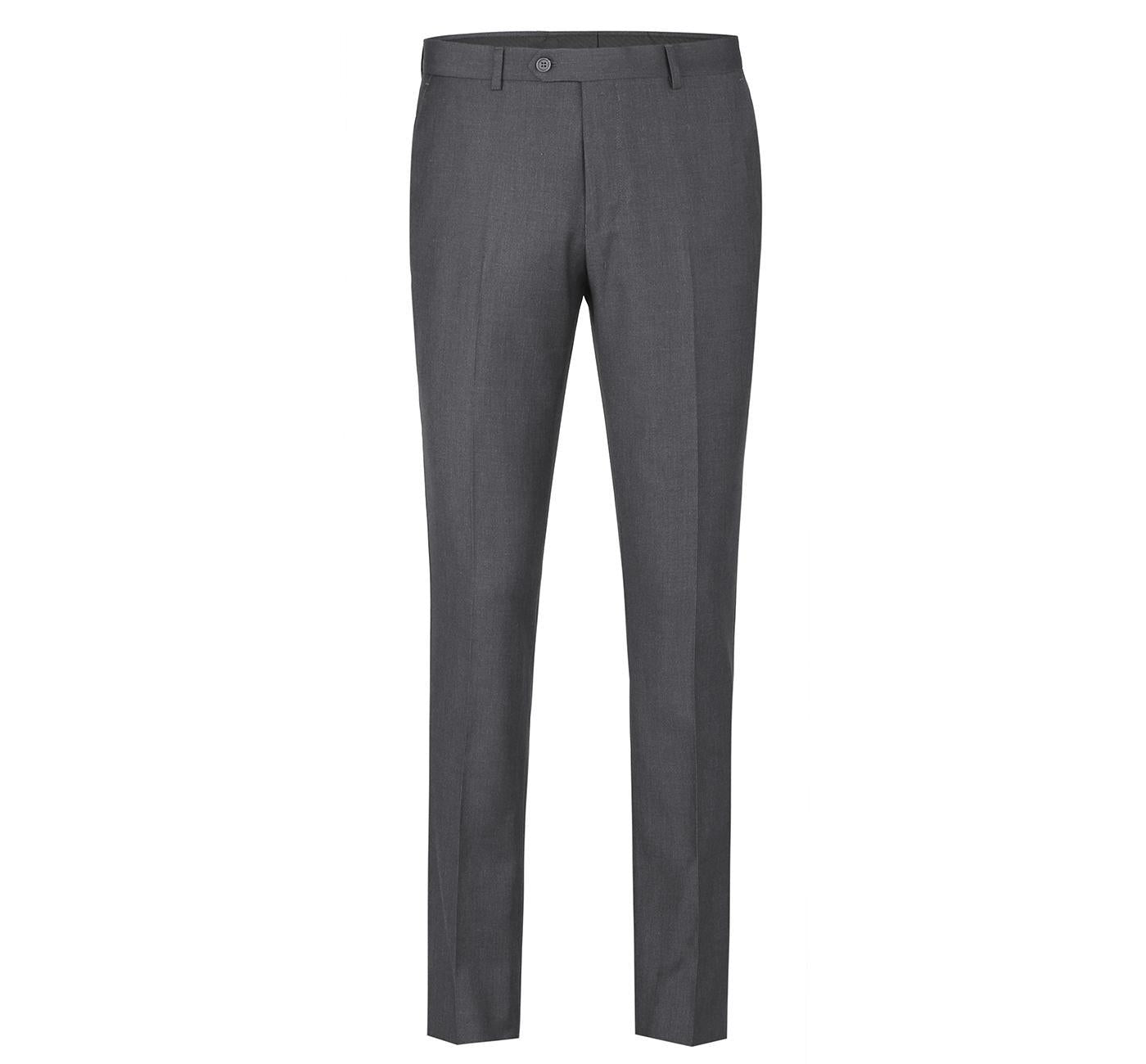 JL Dark Grey Suit Notch Classic Fit Extra Long