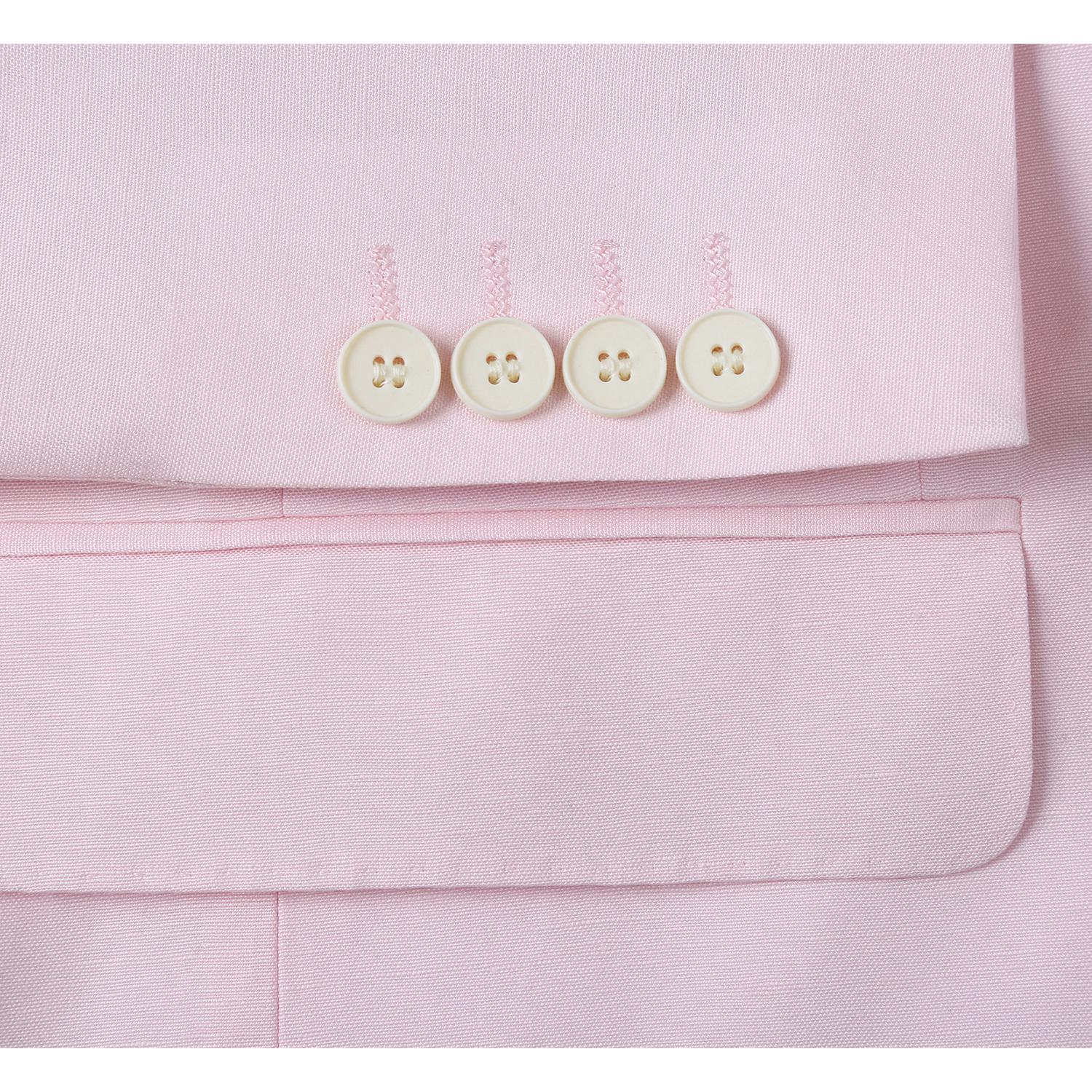 JL Pink Linen Suit Slim Fit