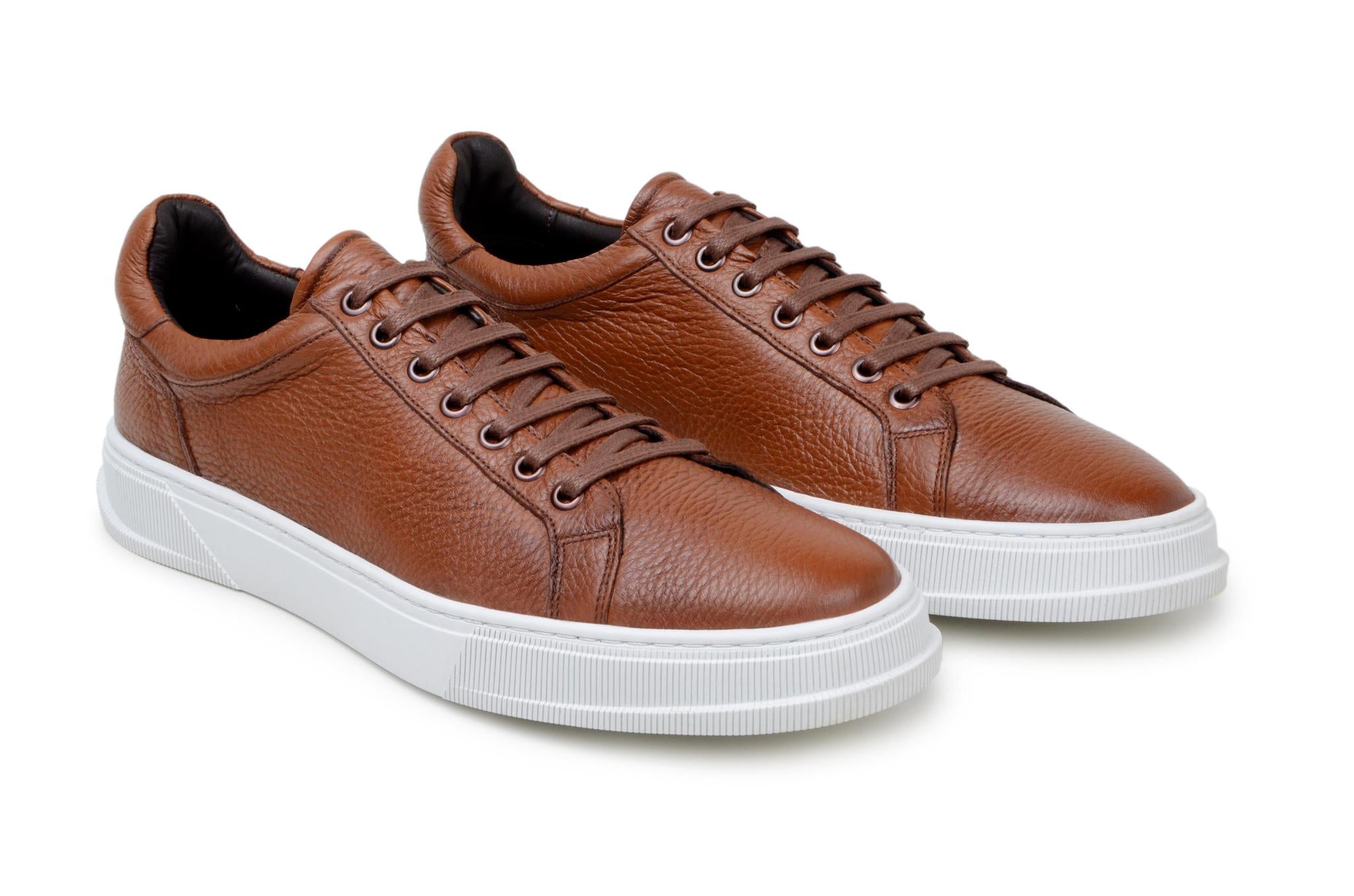 Leather Low Top Sneaker Matteo Ant. Tan