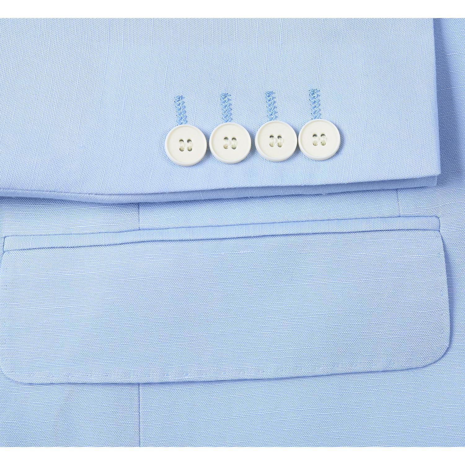 JL Blue Linen Suit Slim Fit