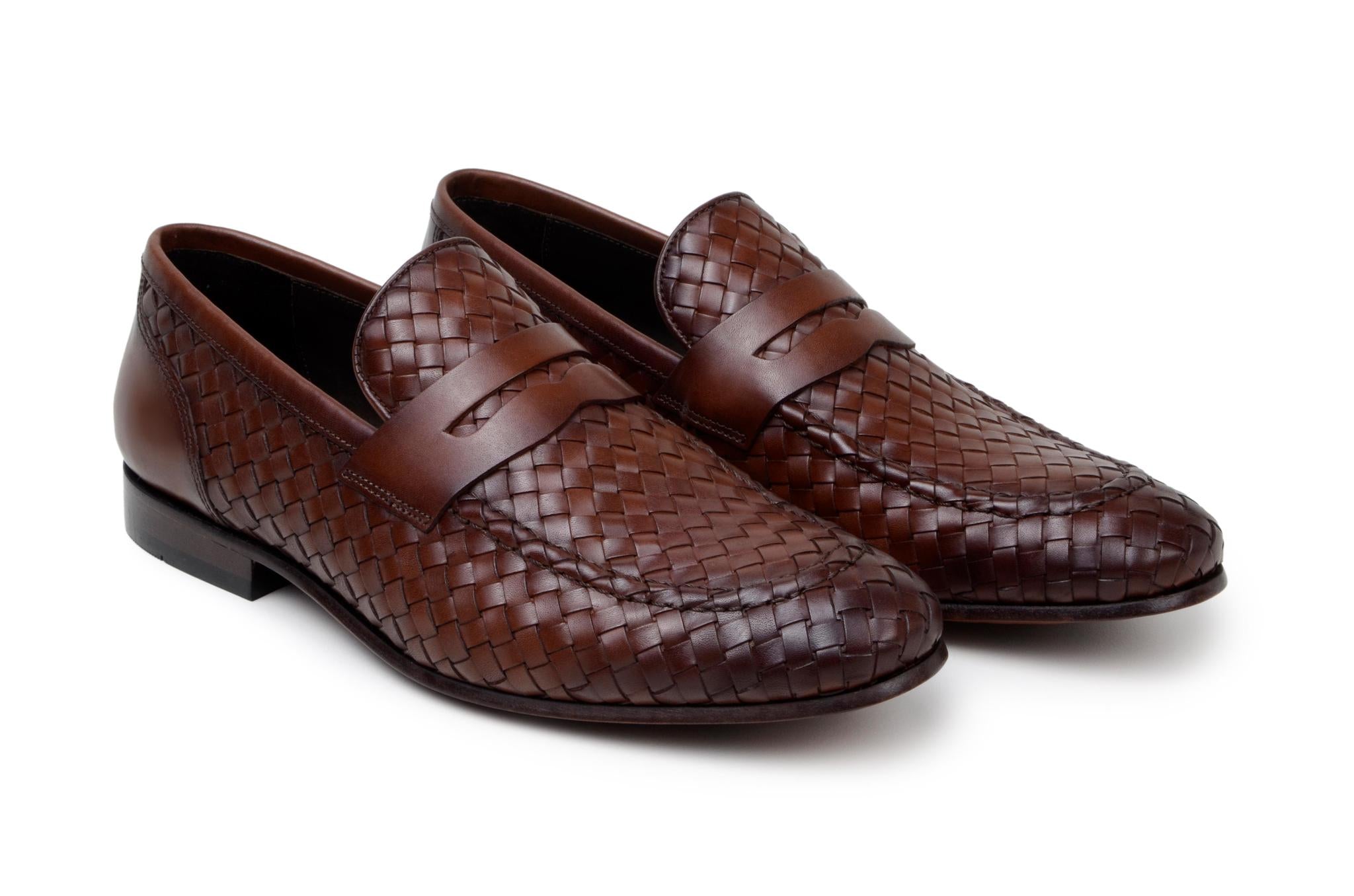 Luca Woven Calf Ant. Tan