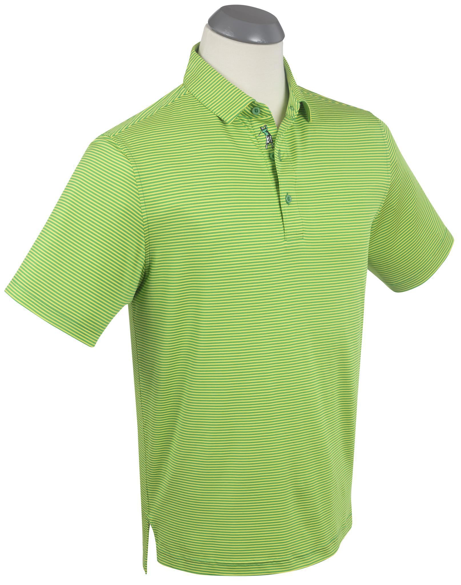 Performance Jersey Mini Tonal Feed Stripe Polo