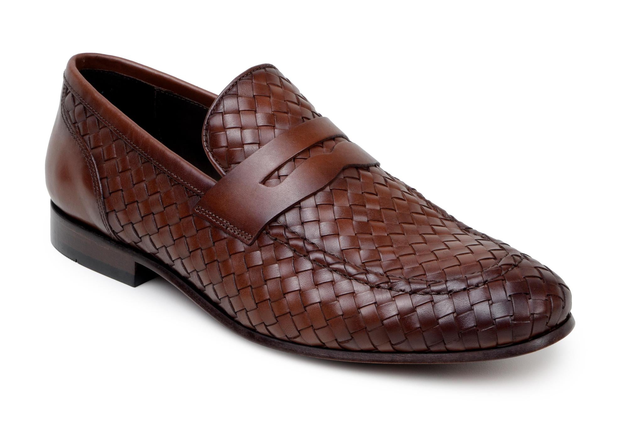 Luca Woven Calf Ant. Tan