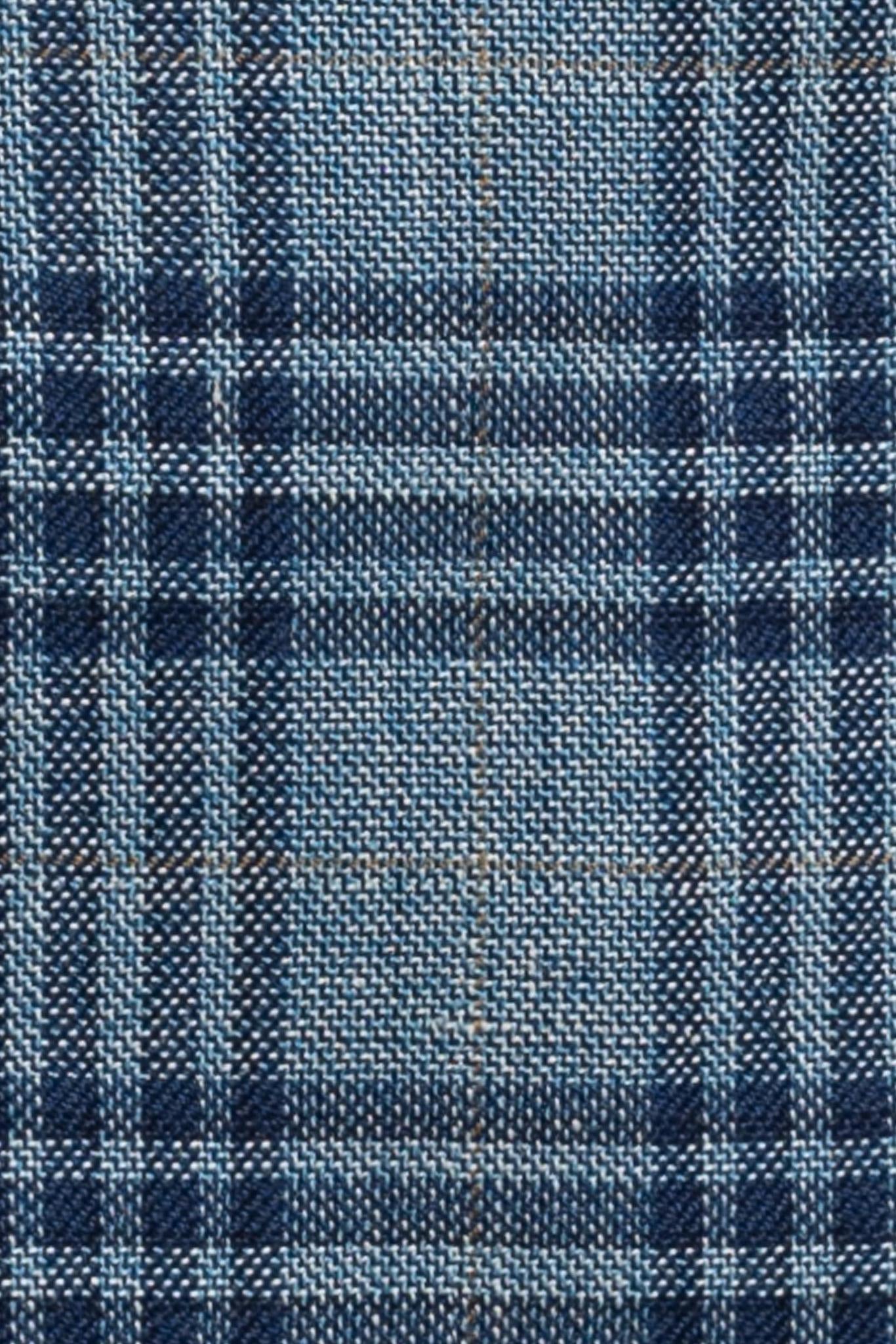 Light Blue & Navy Windowpane Sport Jacket
