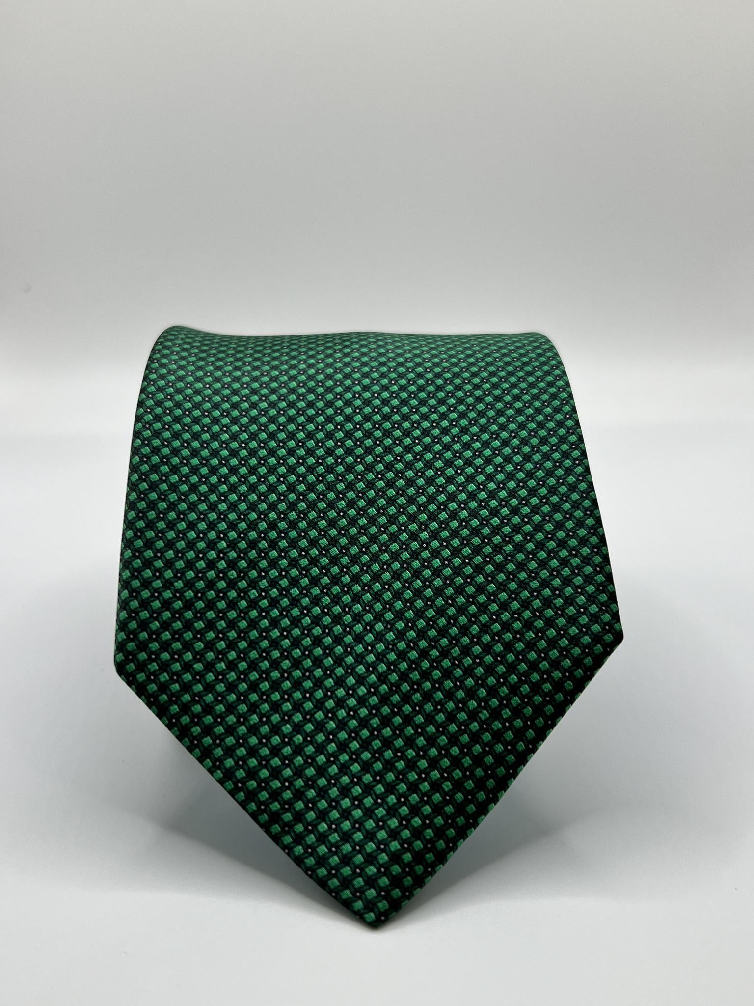 Green Silk Satin NeckTie Geoff