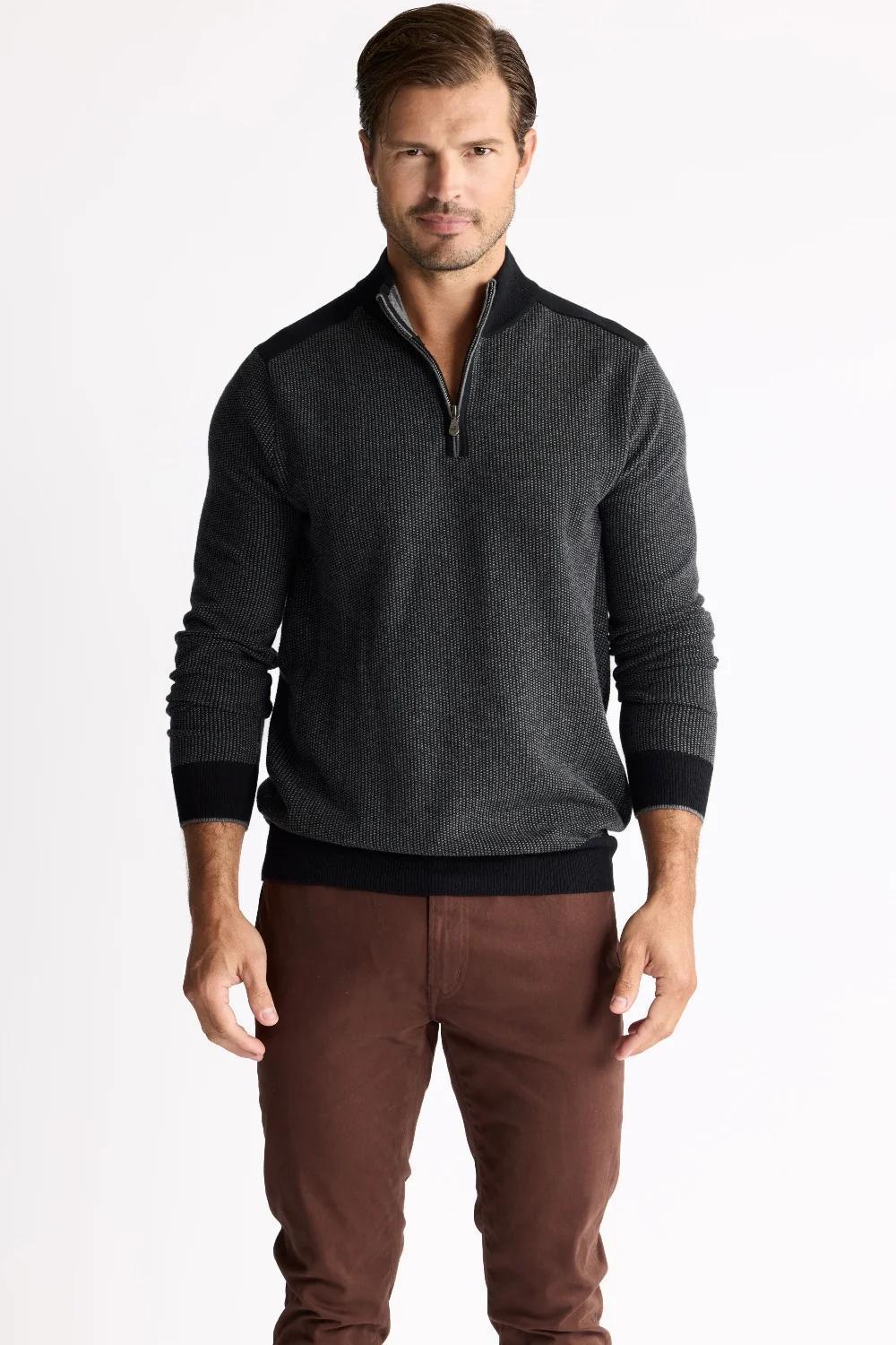 Birdeye Zip Mock Black