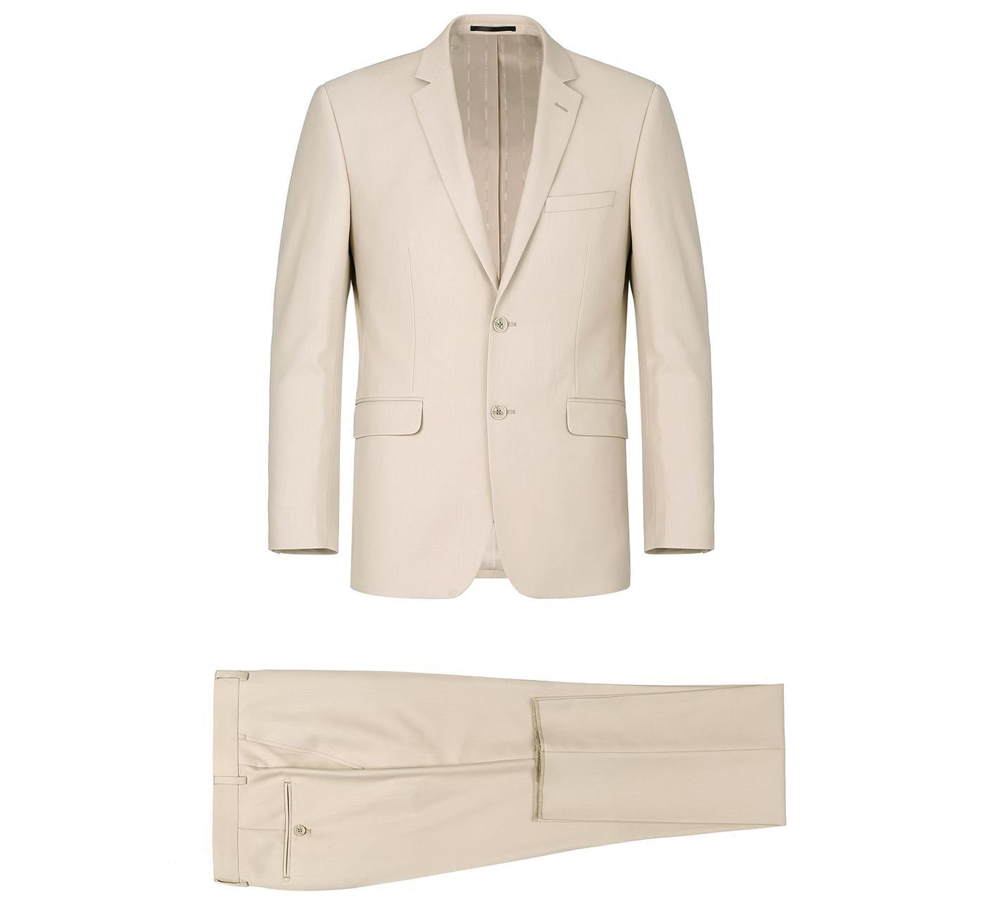 JL Suit Tan Notch Slim Fit