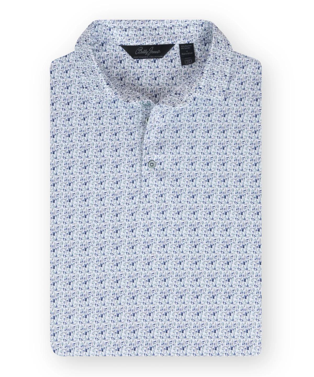 Performance Par-Tini Print Polo Stormy