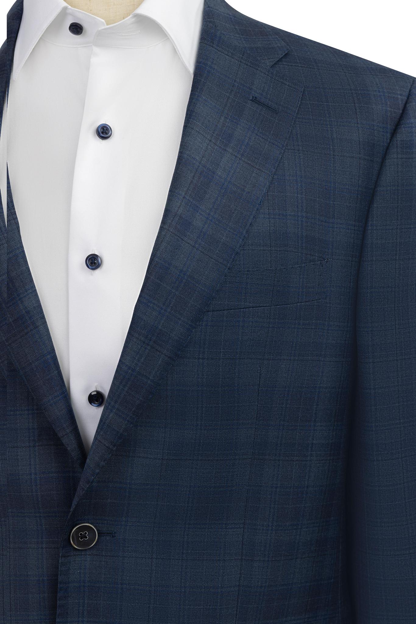 Blue Purple Sport Coat Modern Fit Super 130's