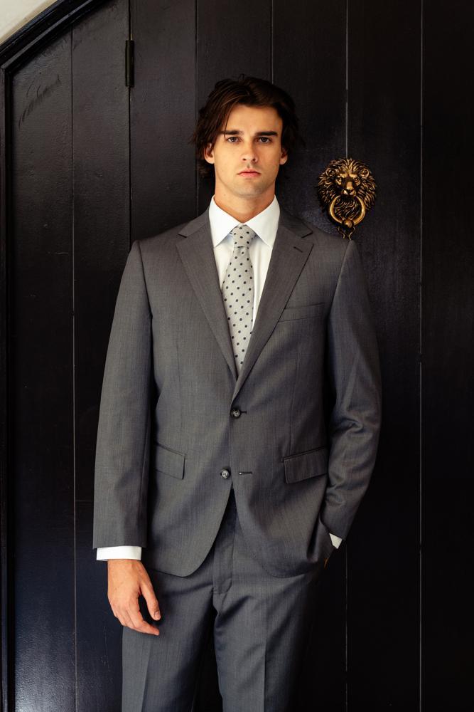 Medium Gray Modern Fit Suit Wool & Cashmere