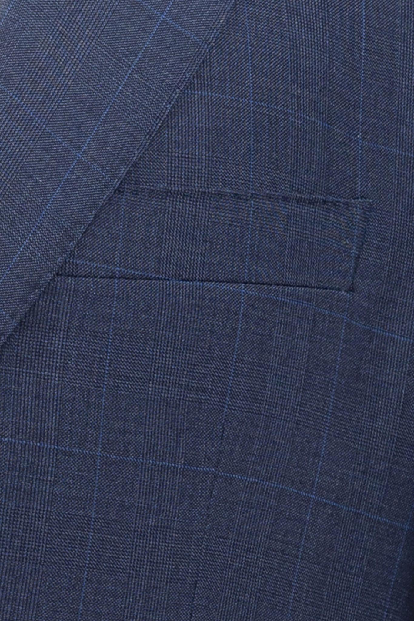 New Blue Plaid Suit Modern Fit Super 130's