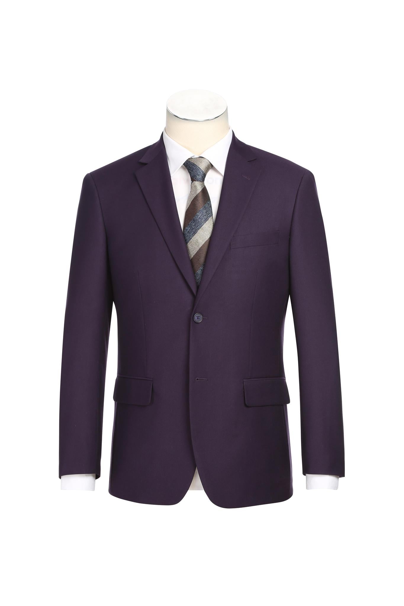 JL Suit Eggplant Slim Fit