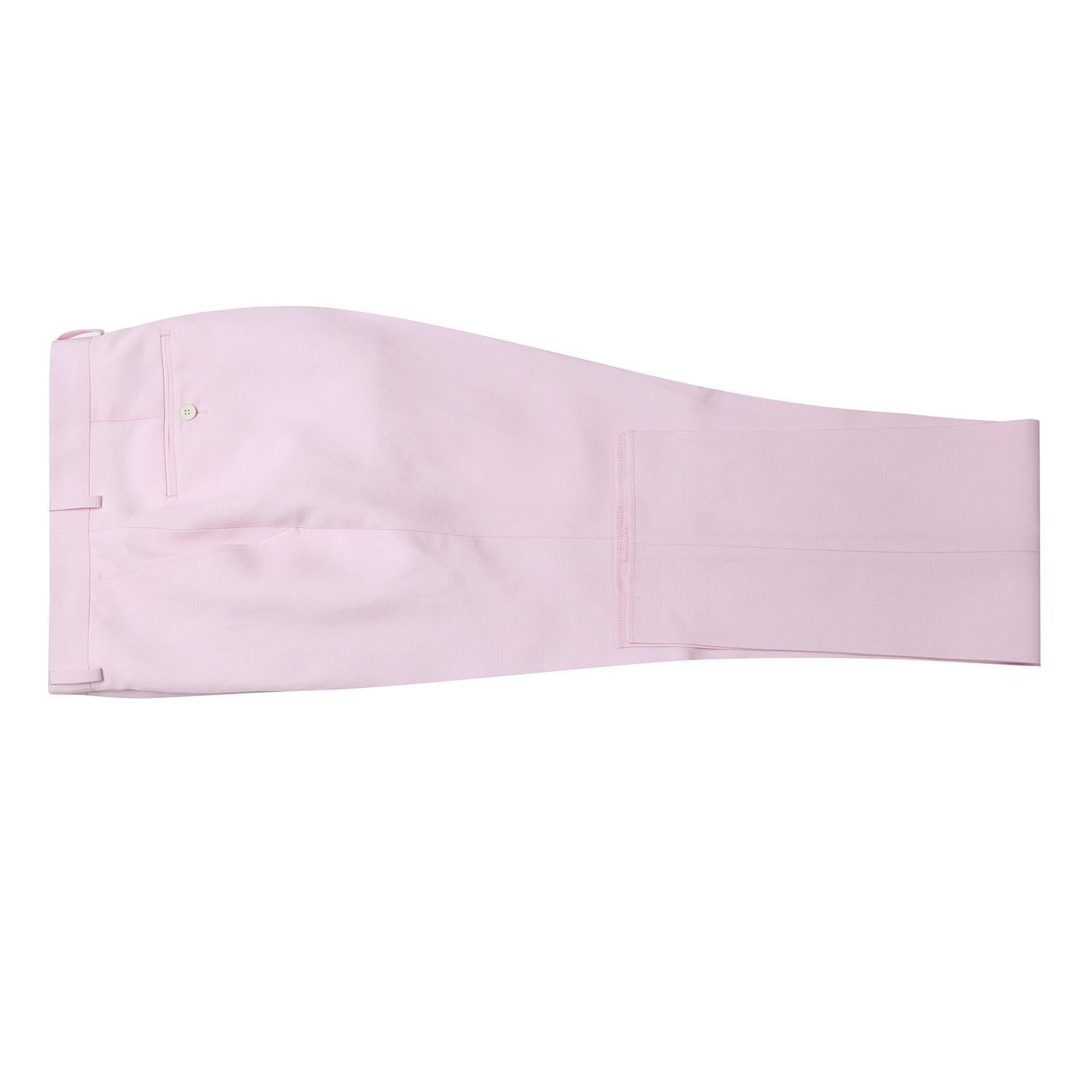 JL Pink Linen Suit Slim Fit