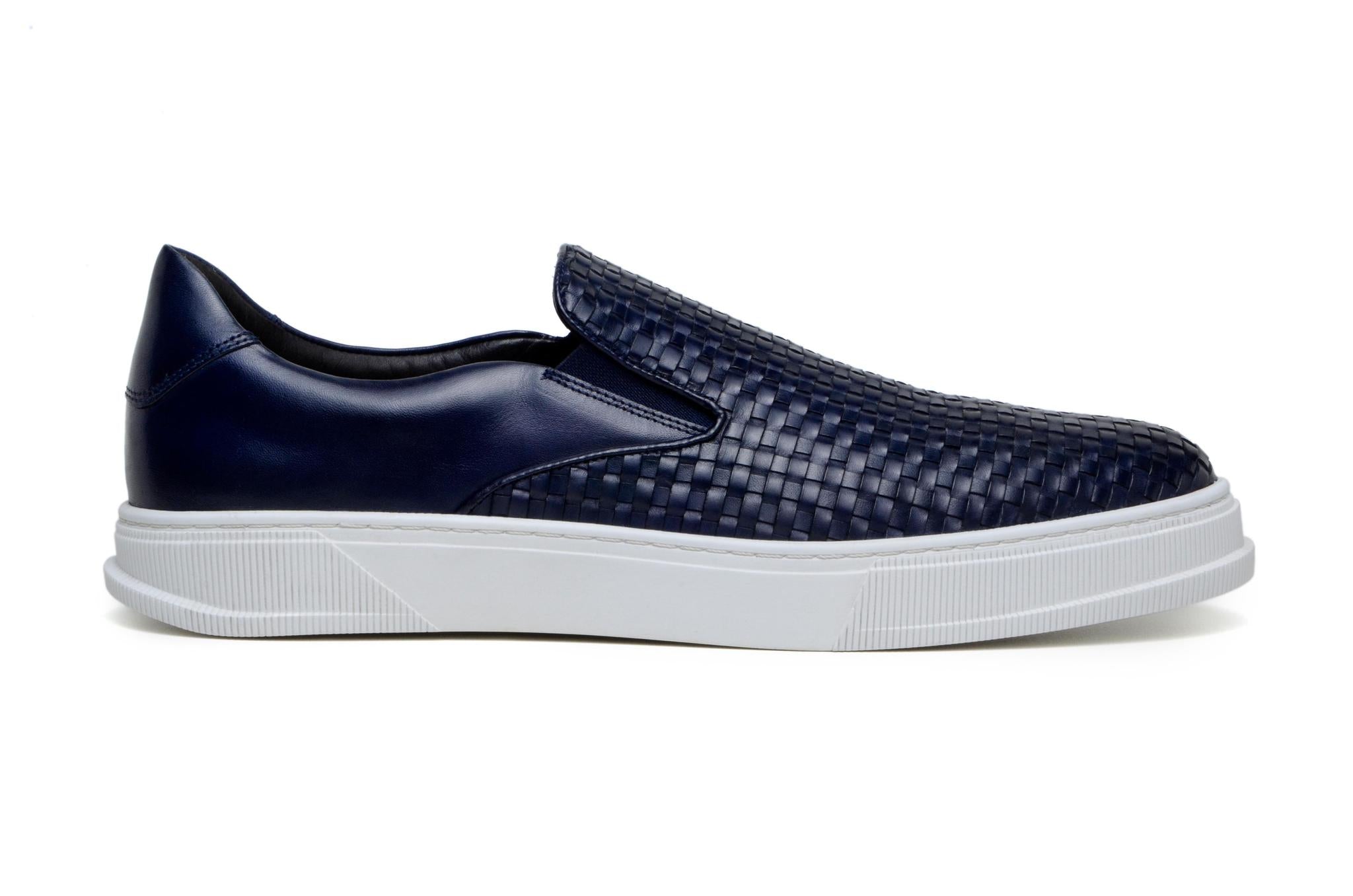 Leather Slip on Sneaker Fernando Navy