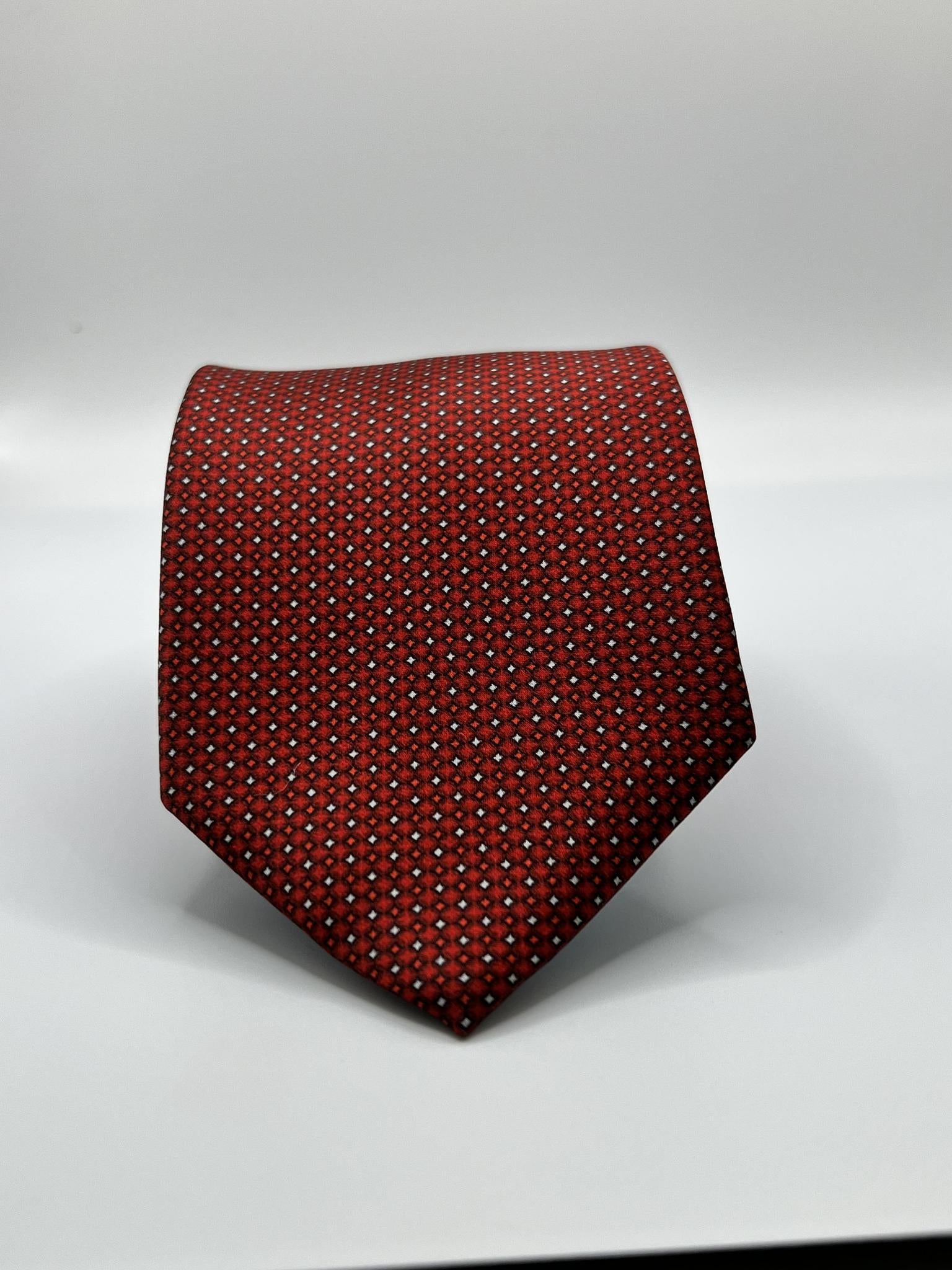 Red Silk Satin NeckTie Geoff