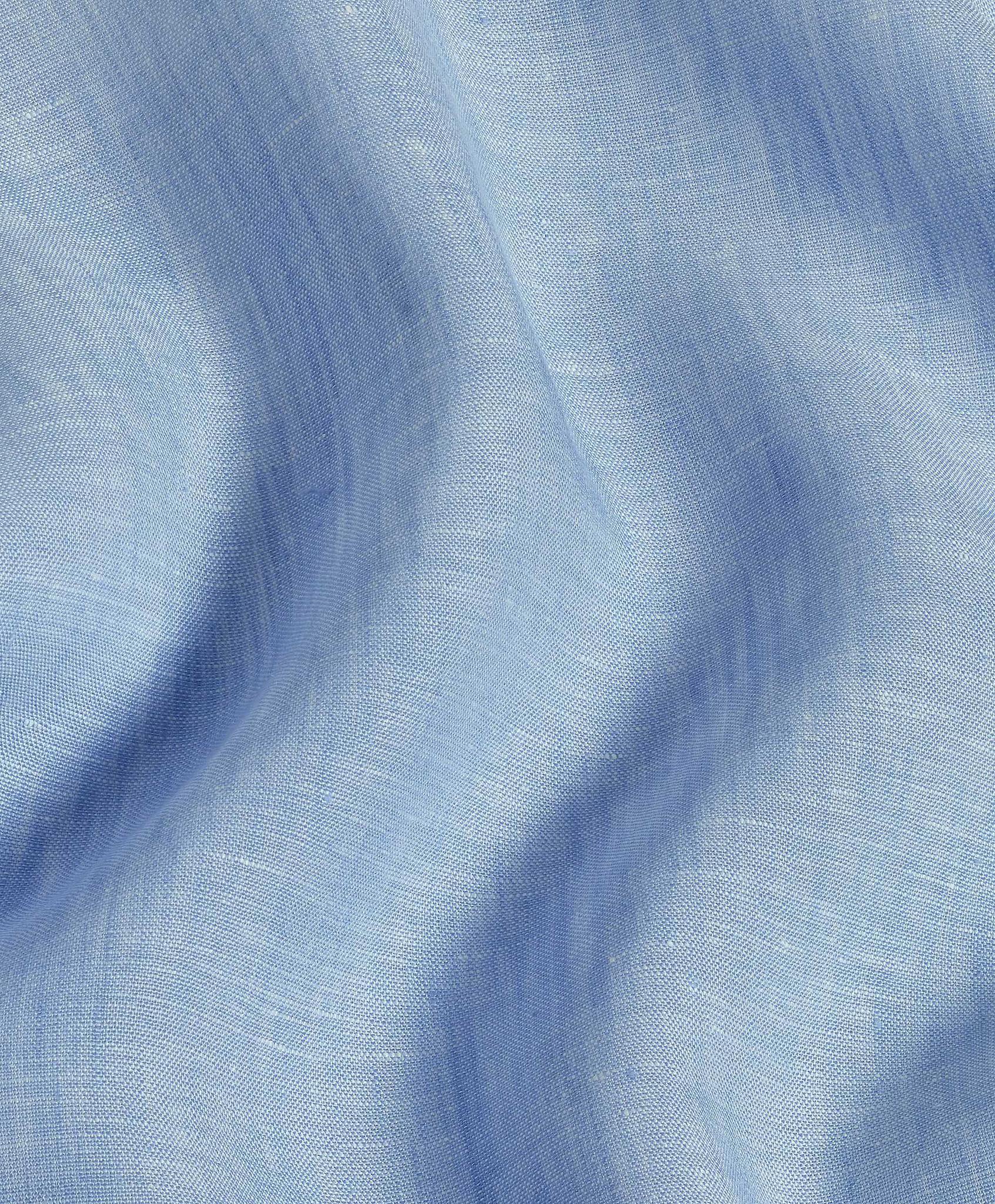 Sky Linen Trim Fit Dress Shirt