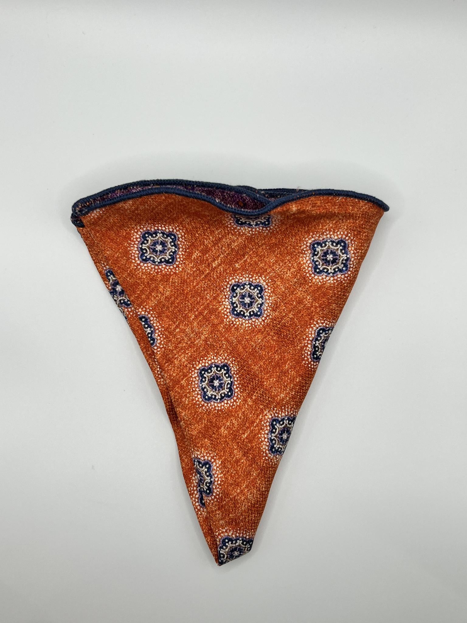 Orange /Purple Dots Print Reversible Pocket Circle