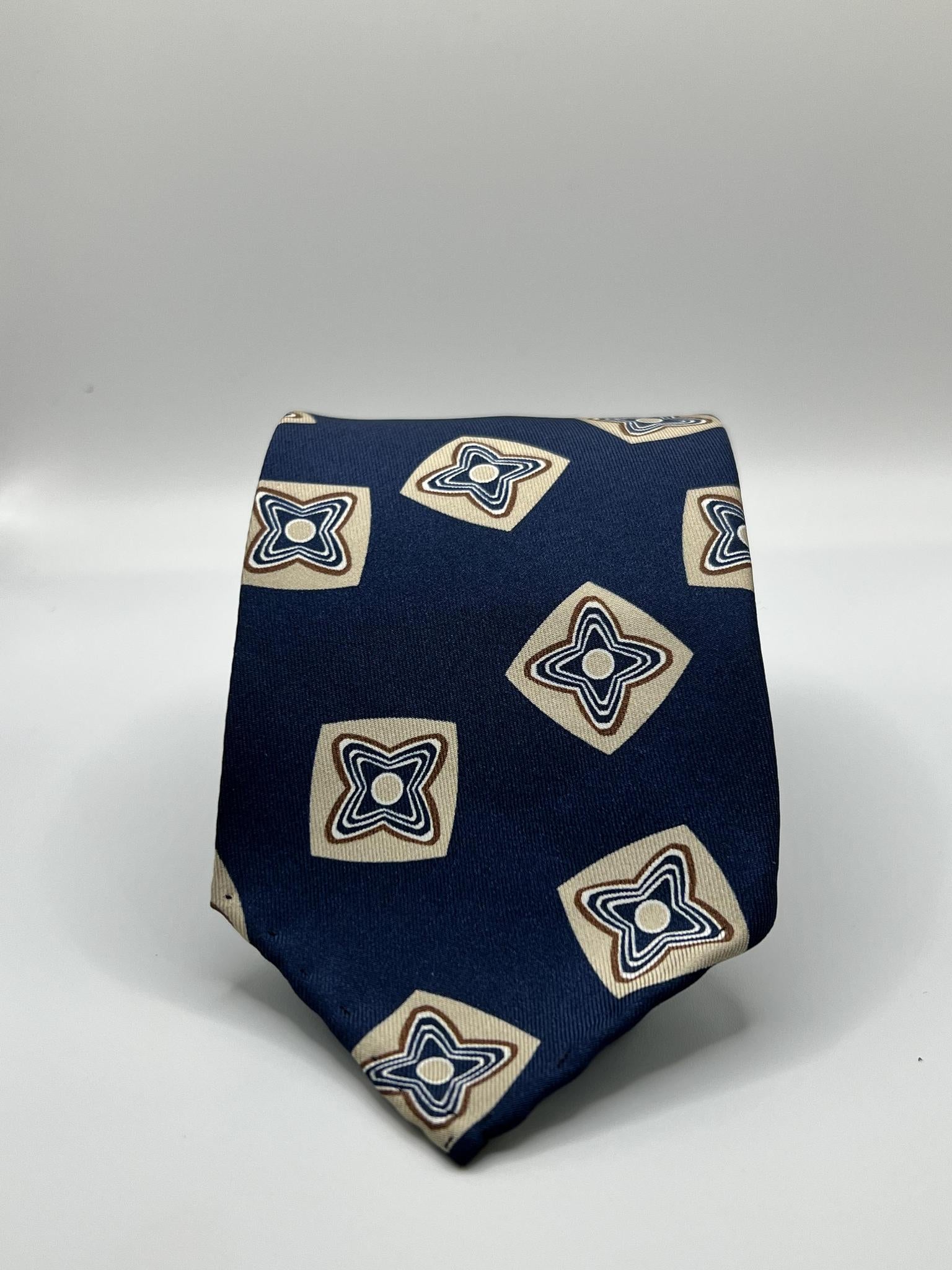 Navy/Beige Tie Geoff