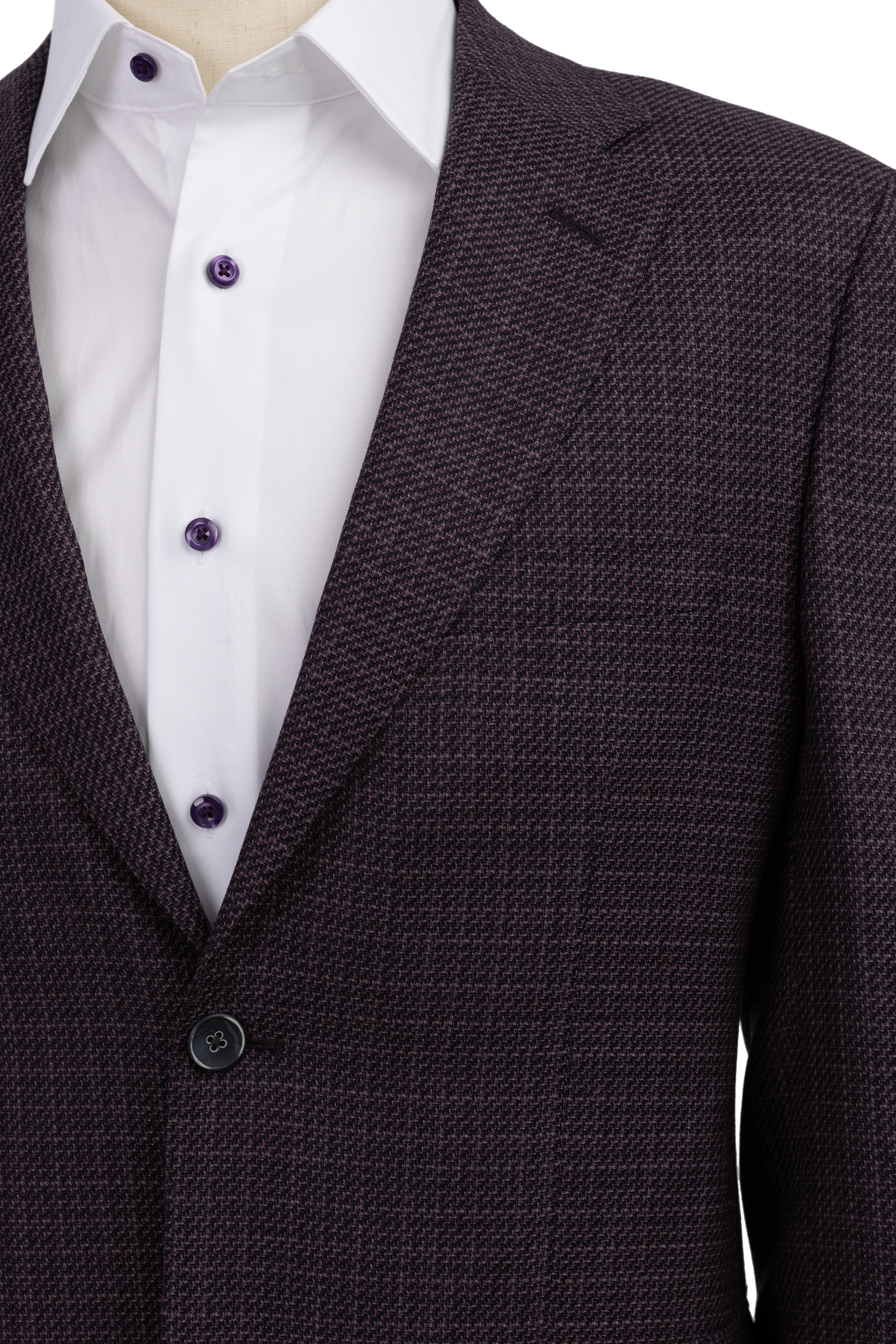 Burgundy Textured Sport Coat Modern Fit