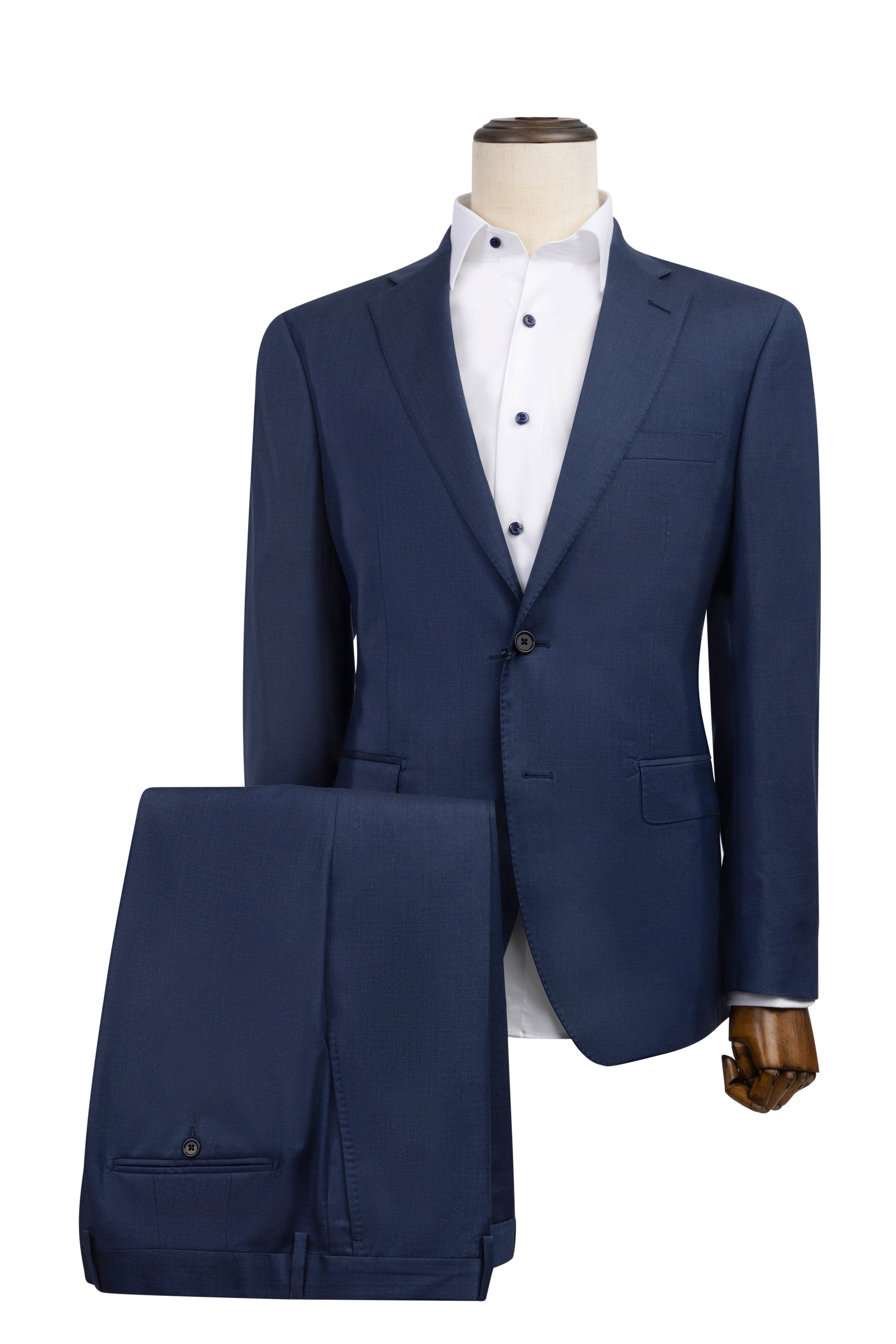 French Blue Suit Slim Fit Guabello Super 150's