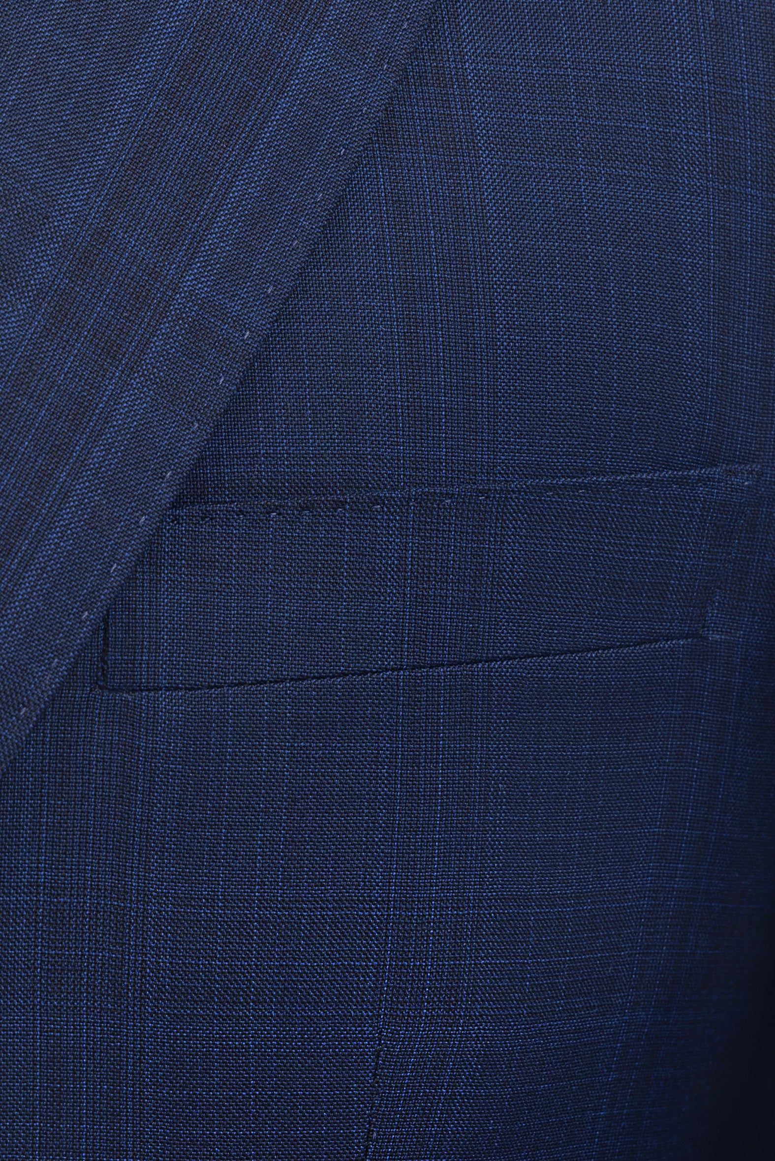Navy Plaid Suit Slim Fit Super 130's