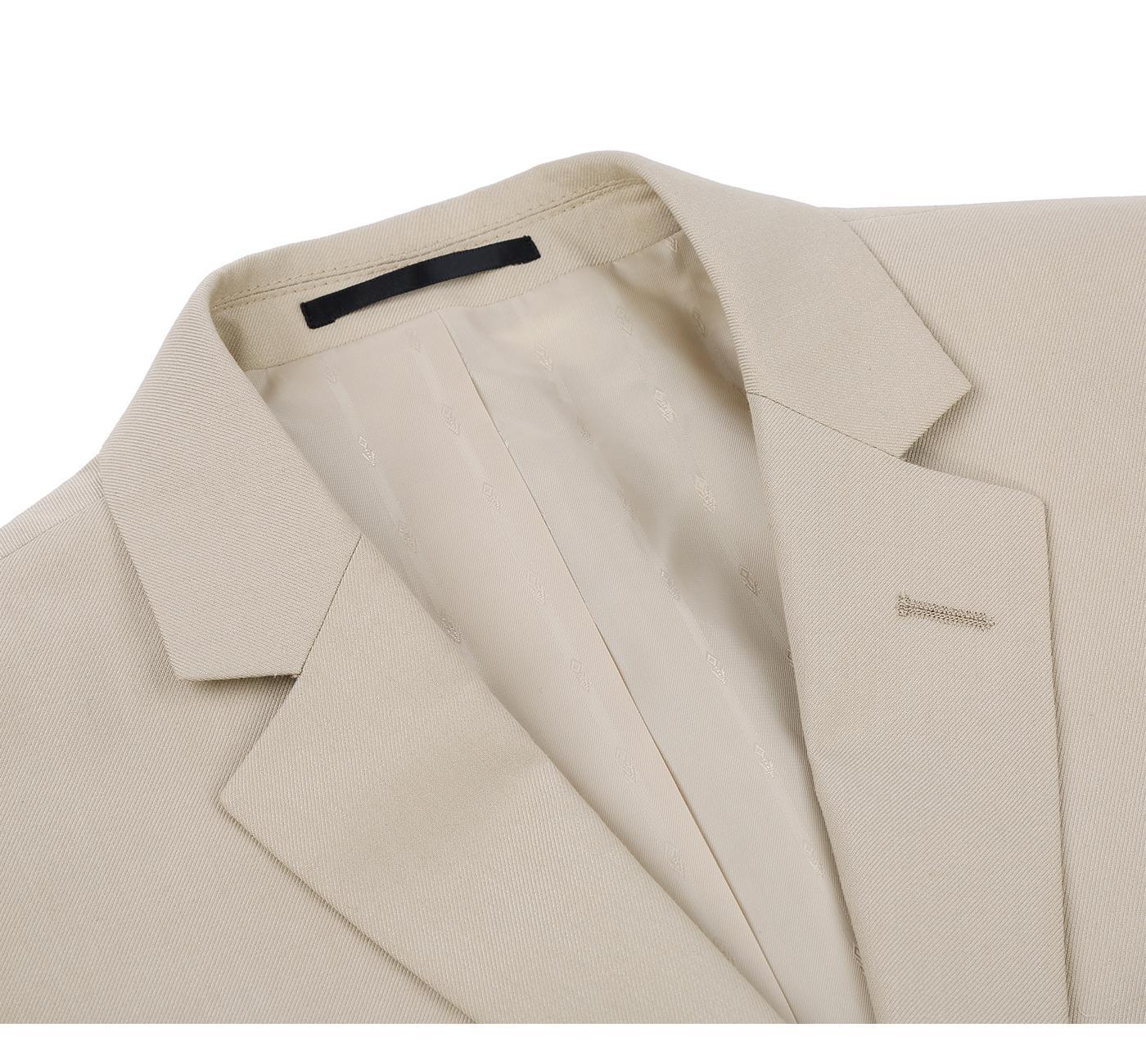 JL Suit Tan Notch Slim Fit