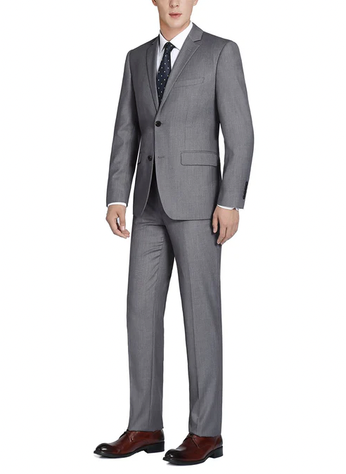 JL Grey Suit Notch Slim Super 140's
