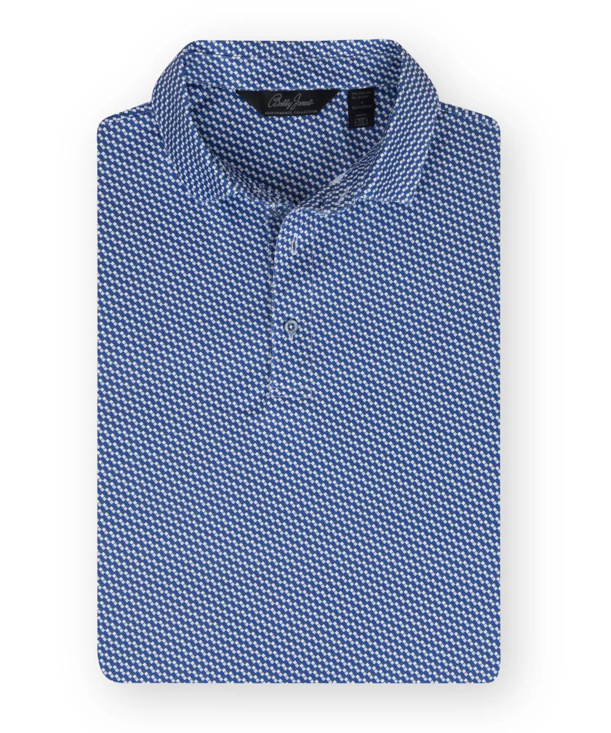 Performance Seville Print Polo Stormy Dutch Blue