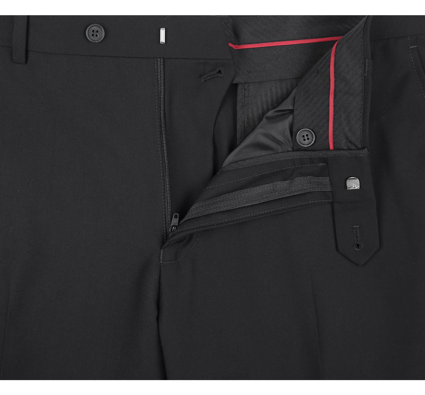 JL Black Suit Notch Classic Fit Extra Long