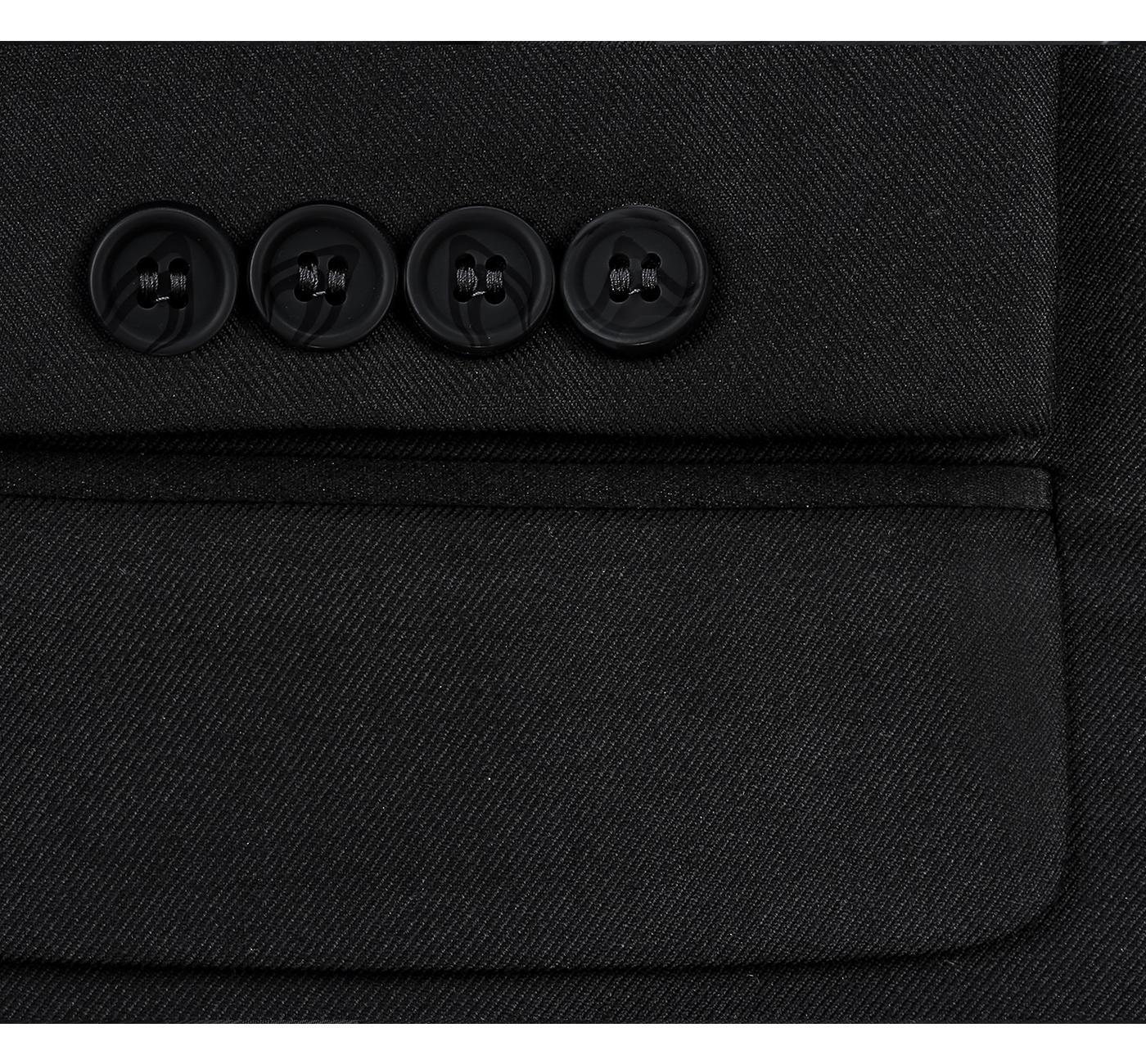 JL Black Suit Notch Classic Fit Extra Long