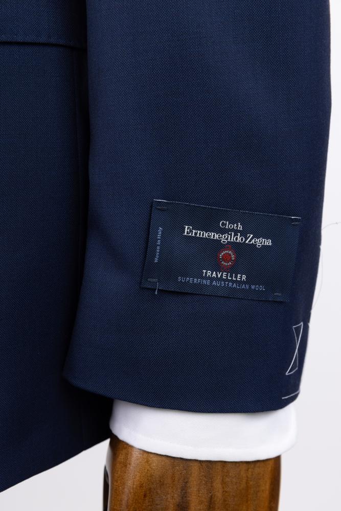 Italian Blue Fancy Suit Cloth by Zegna