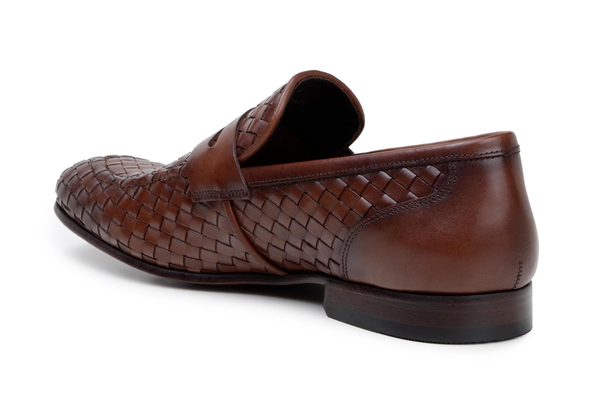 Luca Woven Calf Ant. Tan