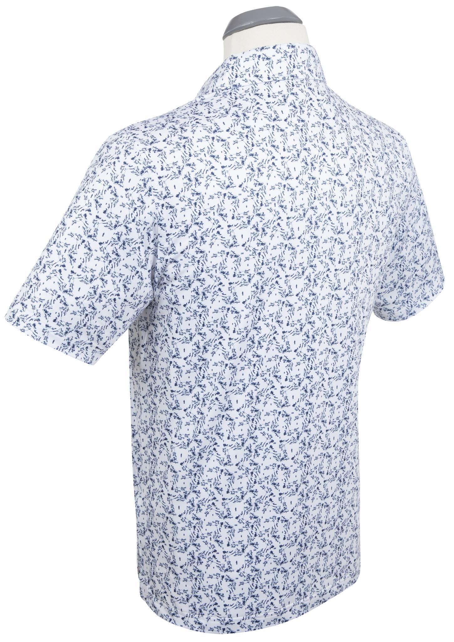 Performance Trajectory Print Polo Summer Navy