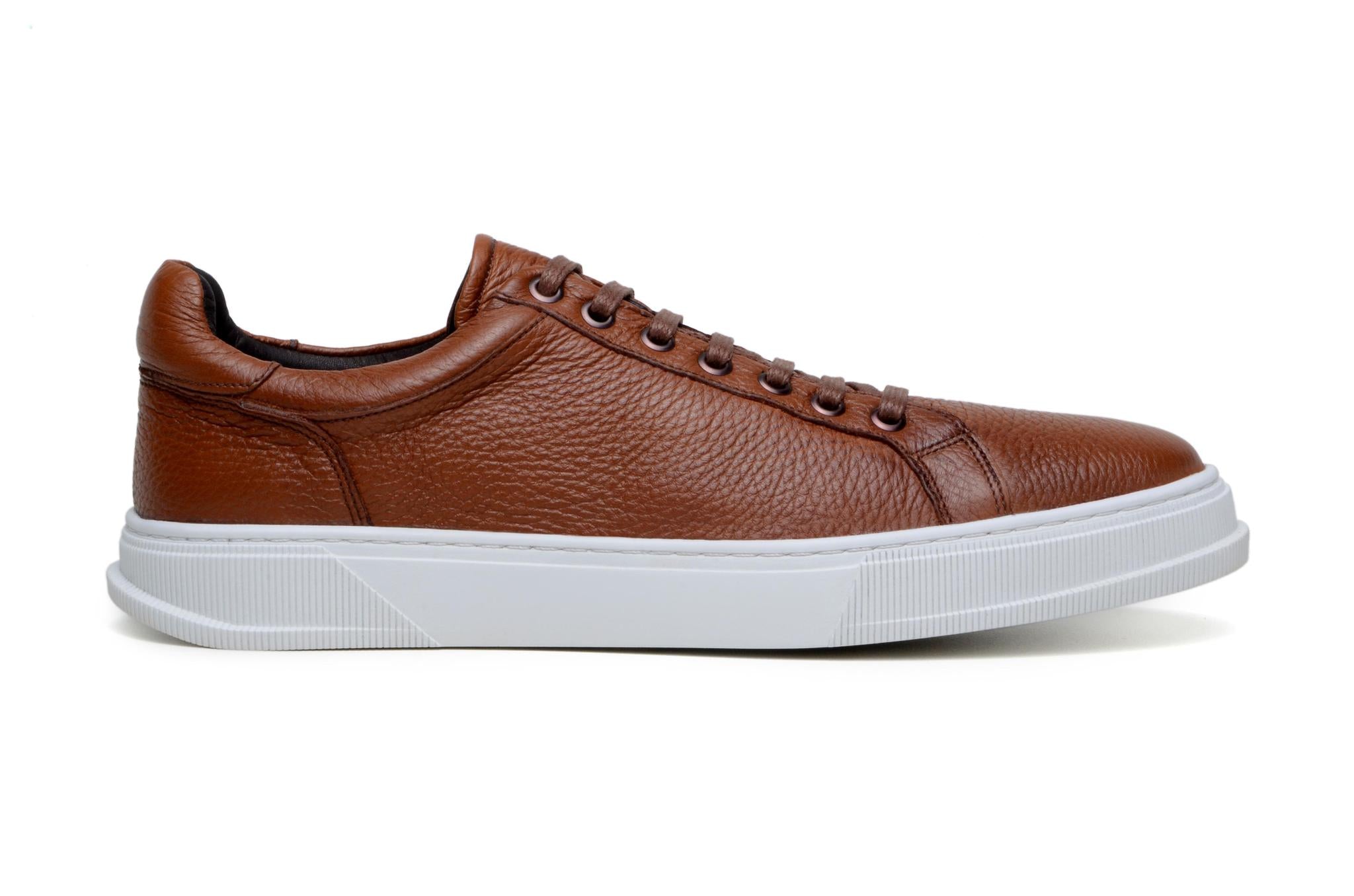 Leather Low Top Sneaker Matteo Ant. Tan