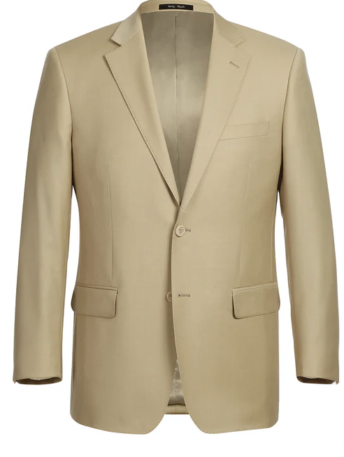 JL Tan Suit Notch Slim Fit Super 140's