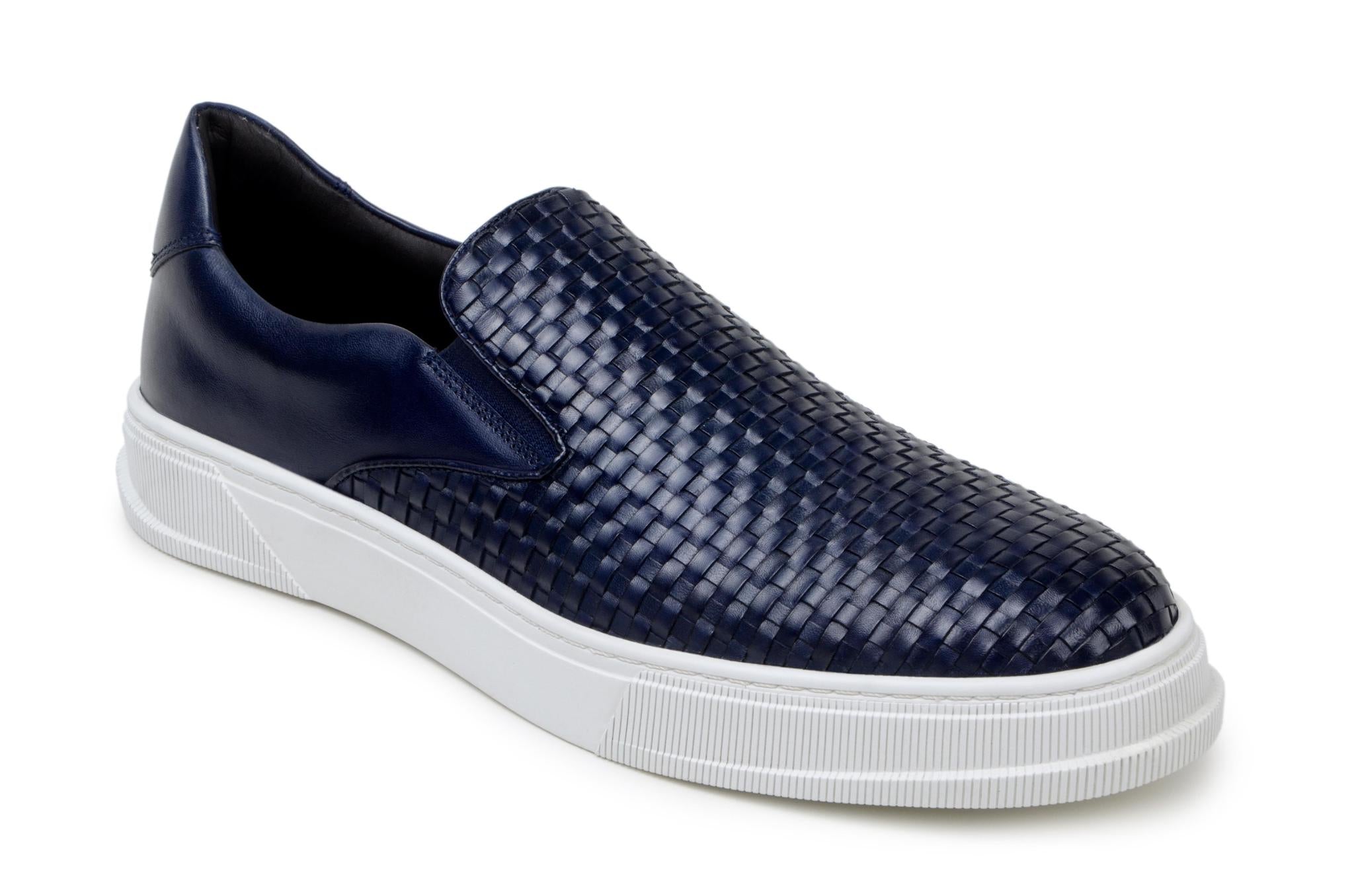 Leather Slip on Sneaker Fernando Navy