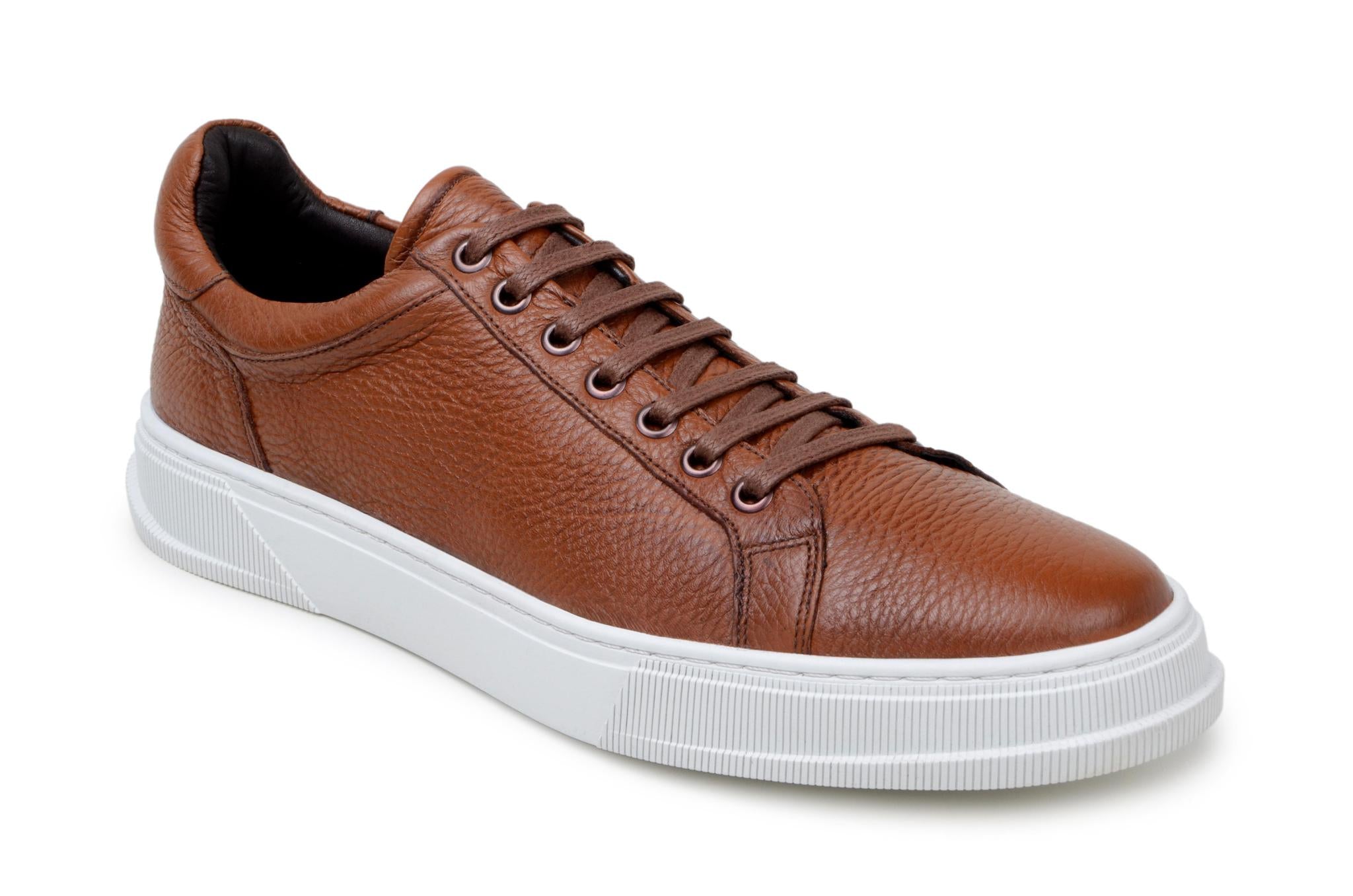 Leather Low Top Sneaker Matteo Ant. Tan