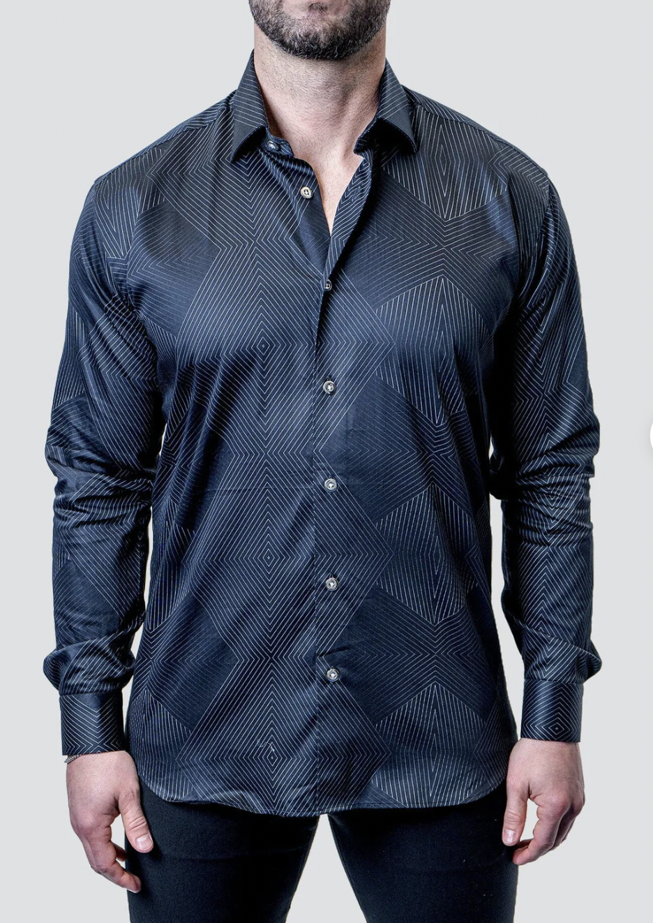 Shirt Fibonacci Retro Geo Blk M