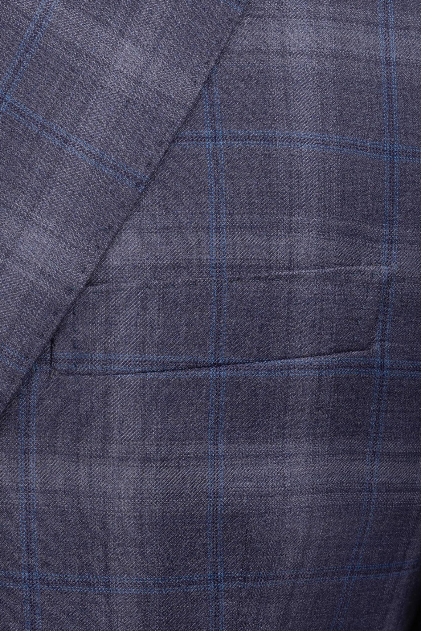 Blue purple windowpane Sport Coat Modern Fit Super 130's