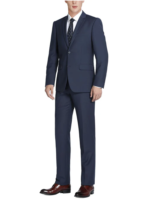 JL New Navy Suit Notch Classic Fit Super 140's
