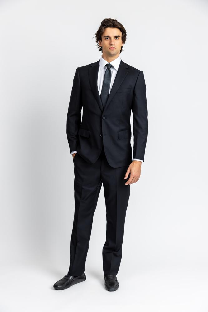 Black Classic Suit Wool & Cashmere