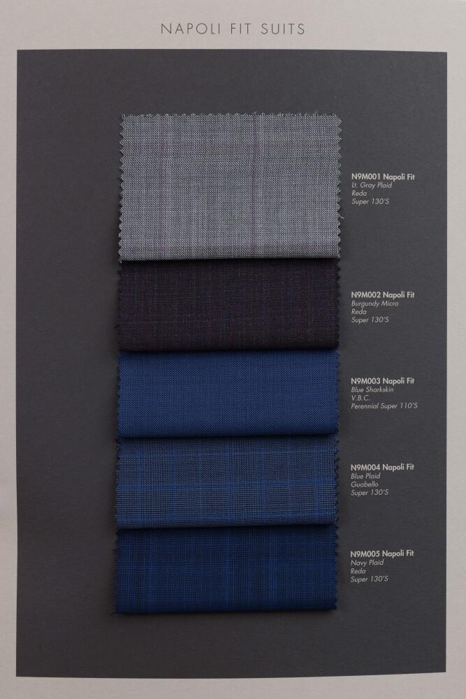 Blue Plaid Suit Slim Fit Super 130's